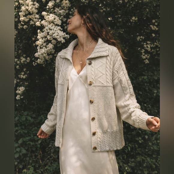 Lizsport Sweaters - Lizsport Heritage Knit Cardigan • Neutral • S/M